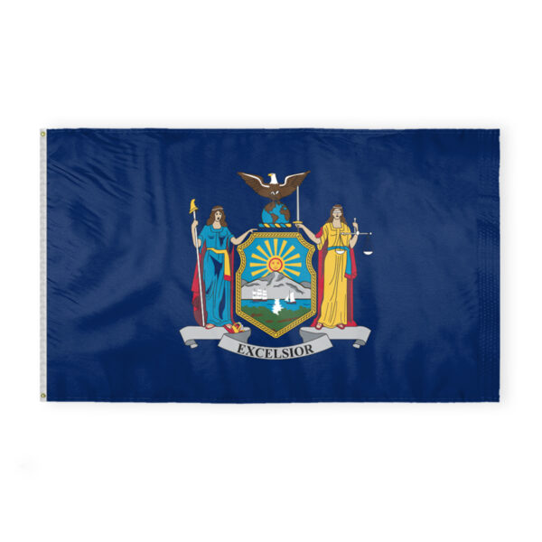 AGAS New York State Flag 6x10 Ft - Double Sided Reverse Print On Back200D Nylon