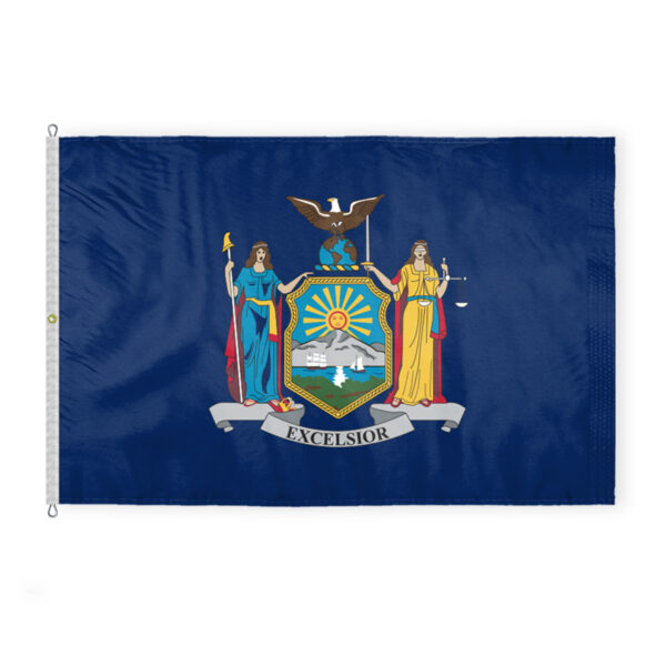 AGAS New York State Flag 8x12 Ft - Double Sided Reverse Print On Back200D Nylon