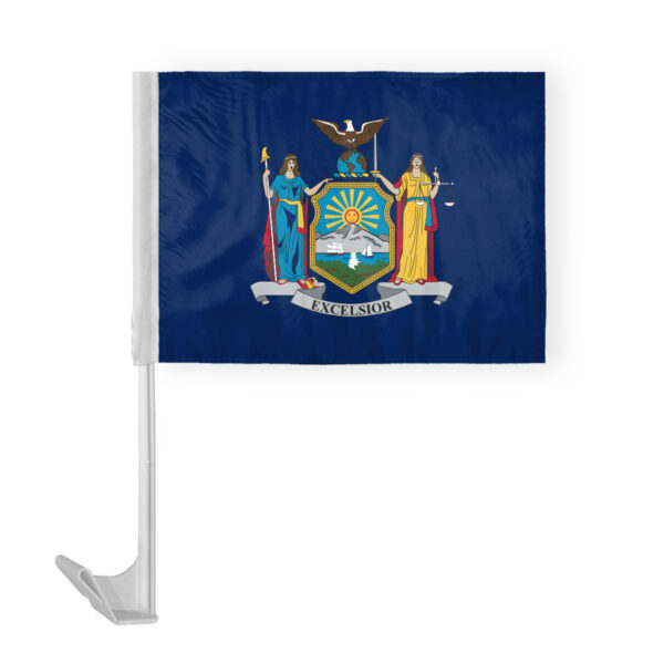 AGAS New York State Car Window Flag 12x16 Inch - Printed Polyester