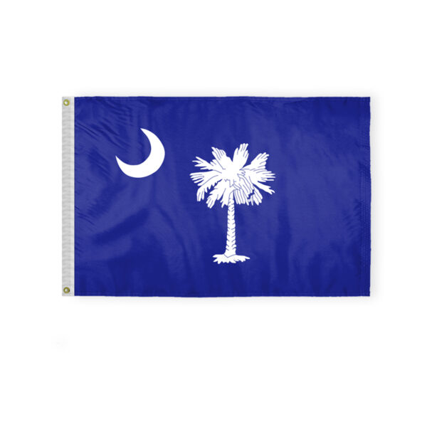 AGAS South Carolina State Flag 2x3 Ft - Double Sided Reverse Print On Back 200D Nylon