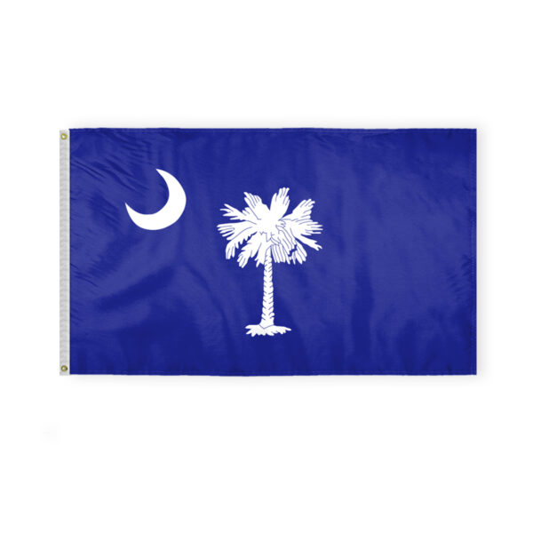 AGAS South Carolina State Flag 3x5 Ft - Single Sided Polyester - Iron Grommets