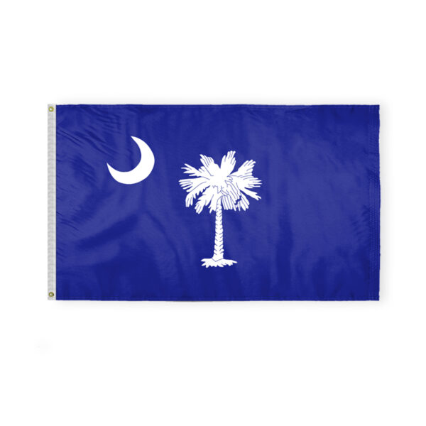 AGAS South Carolina State Flag 3x5 Ft - Double Sided Reverse Print On Back 200D Nylon