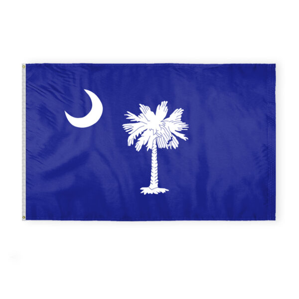 AGAS South Carolina State Flag 5x8 Ft - Double Sided Reverse Print On Back 200D Nylon