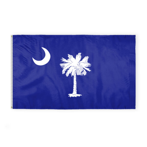 AGAS South Carolina State Flag 6x10 Ft - Double Sided Reverse Print On Back 200D Nylon