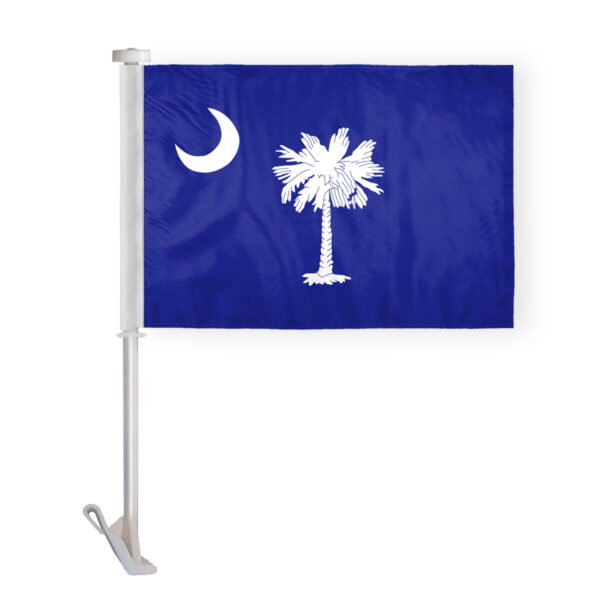 AGAS South Carolina State Car Window Flag 10.5x15 inch - Double Side Printed Knitted Polyester
