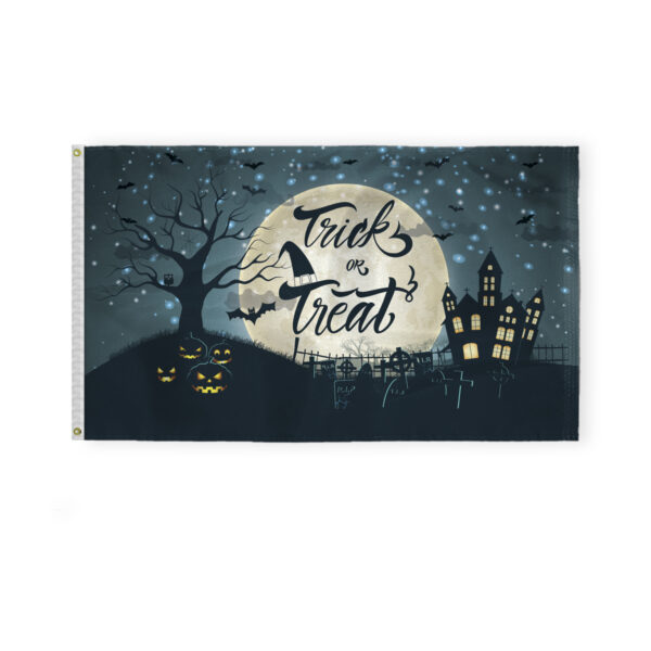 AGAS Halloween Decorations Flag 3x5 Feet Banner Double Sided Printed 200 Denier