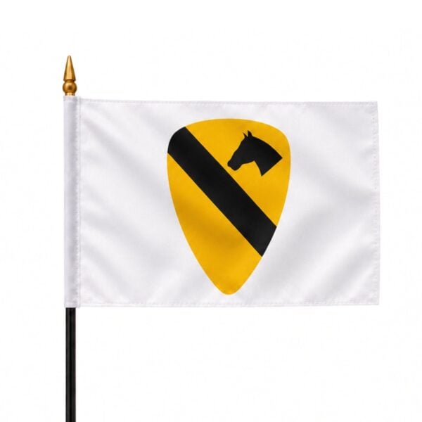 1st Cavalry Division Stick Flag 4x6 inch Polyester