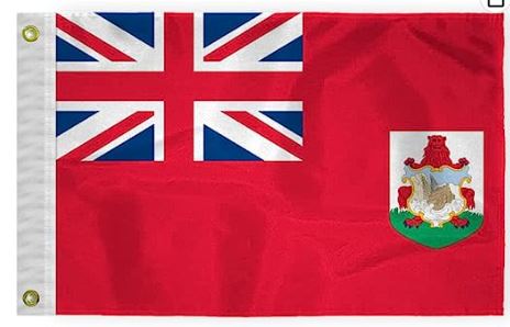 AGAS Bermuda Courtesy Flag 12x18 inch - Printed Single Sided on 200D Nylon