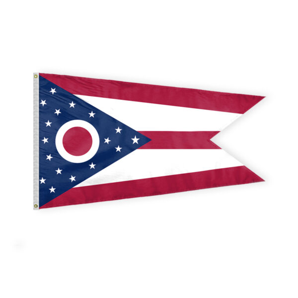 AGAS Ohio State Flag 3x5 Ft - Single Sided Polyester - Iron Grommets