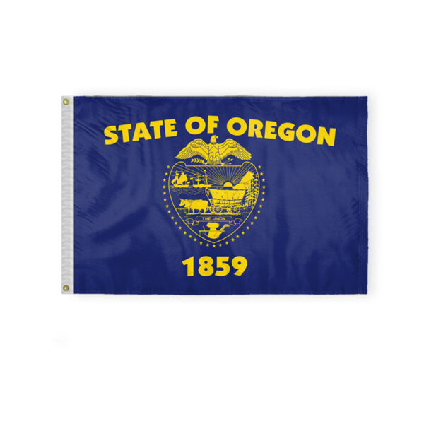AGAS Oregon State Flag 2x3 Ft - Double Sided Reverse Print On Back 200D Nylon