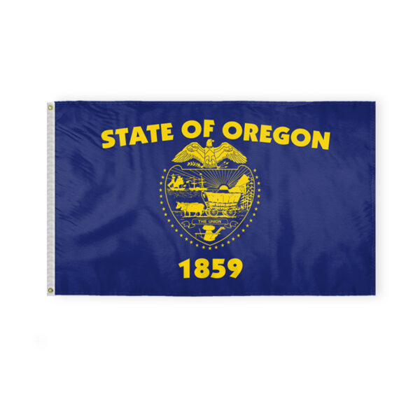 AGAS Oregon State Flag 3x5 Ft - Single Sided Polyester - Iron Grommets