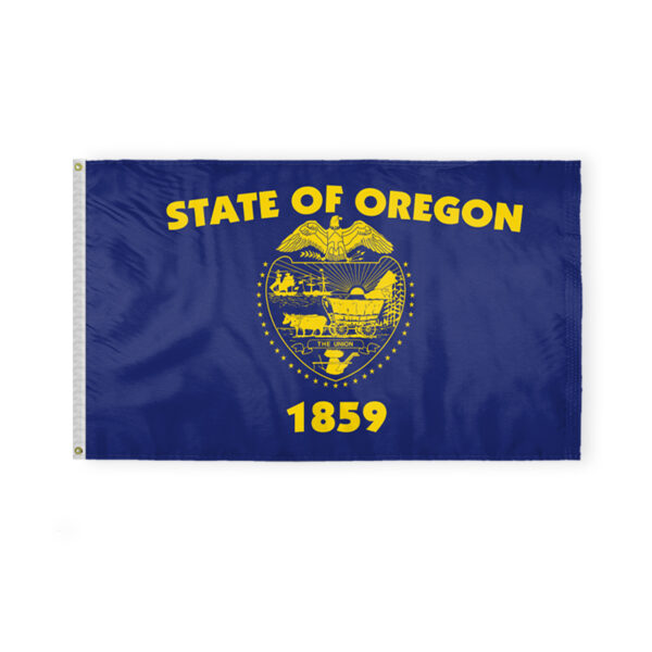 AGAS Oregon State Flag 3x5 Ft - Double Sided Reverse Print On Back 200D Nylon