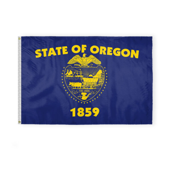 AGAS Oregon State Flag 4x6 Ft - Double Sided Reverse Print On Back 200D Nylon