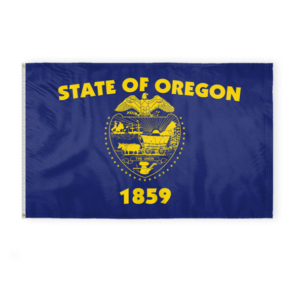 AGAS Oregon State Flag 5x8 Ft - Double Sided Reverse Print On Back 200D Nylon