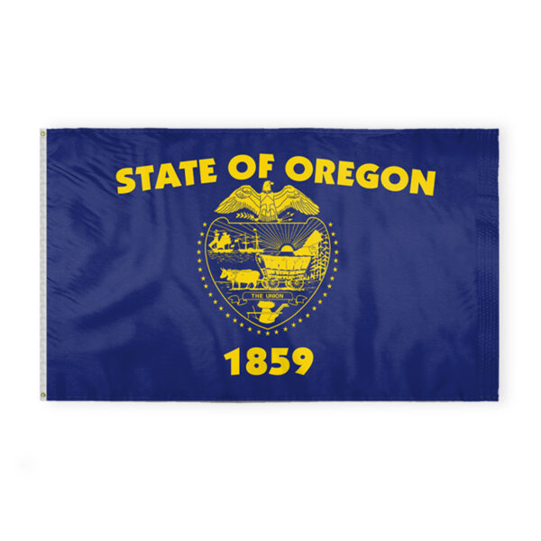AGAS Oregon State Flag 6x10 Ft - Double Sided Reverse Print On Back 200D Nylon