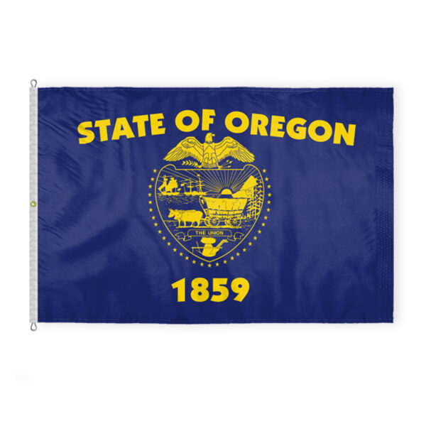 AGAS Oregon State Flag 8x12 Ft - Double Sided Reverse Print On Back 200D Nylon