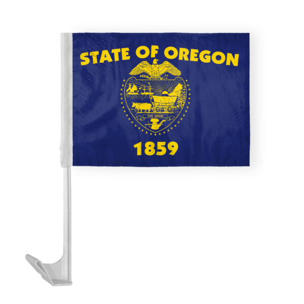 AGAS Oregon State Car Window Flag 12x16 Inch - Printed Polyester