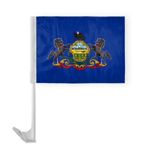AGAS Pennsylvania State Car Window Flag 12x16 Inch - Printed Polyester