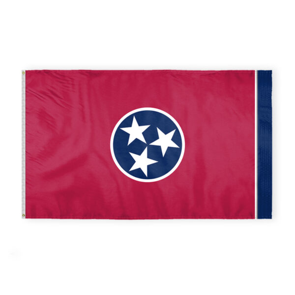 AGAS Tennessee State Flag 6x10 Ft - Double Sided Reverse Print On Back 200D Nylon