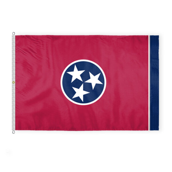 AGAS Tennessee State Flag 8x12 Ft - Double Sided Reverse Print On Back 200D Nylon