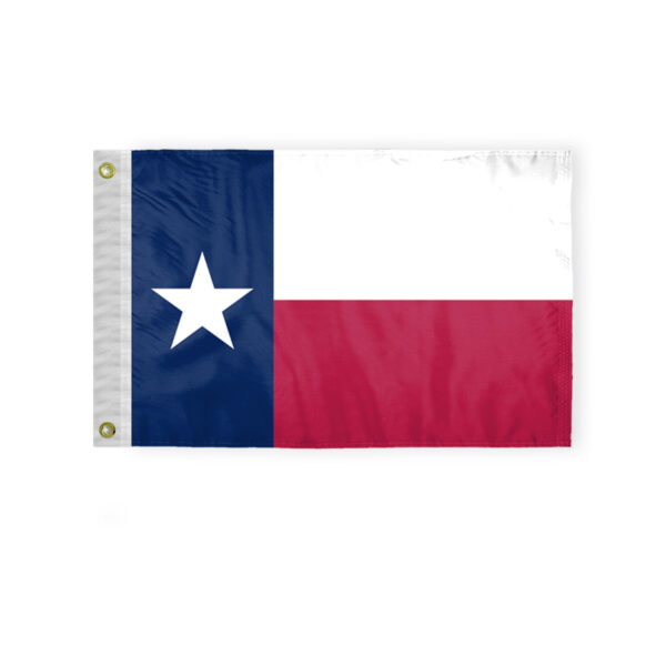 AGAS Texas State Boat Flag 12x18 Inch - Double Sided Reverse Print On Back 200D Nylon