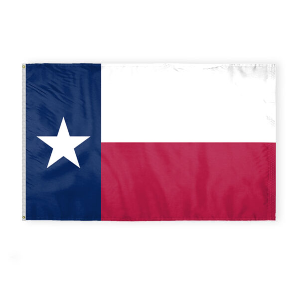 AGAS Texas State Flag 5x8 Ft - Double Sided Reverse Print On Back 200D Nylon