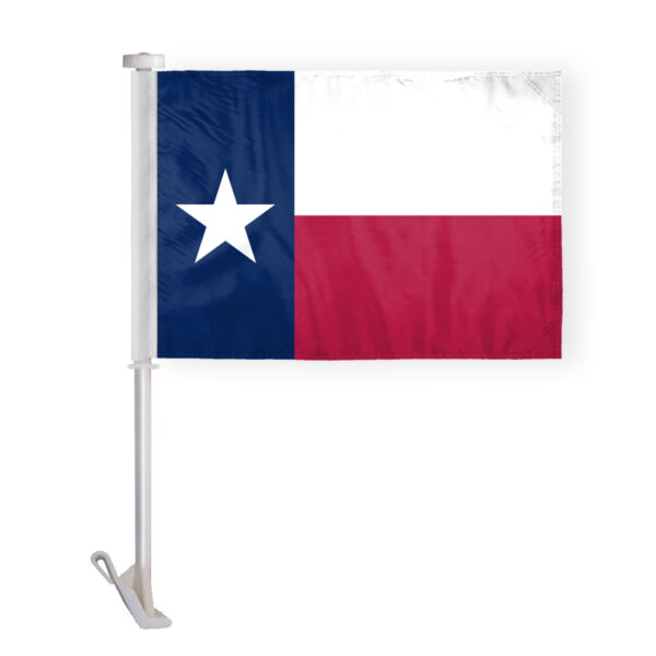 AGAS Texas State Car Window Flag 10.5x15 inch - Double Side Printed Knitted Polyester