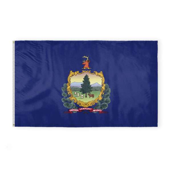 AGAS Vermont State Flag 6x10 Ft - Double Sided Reverse Print On Back 200D Nylon