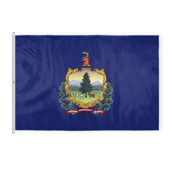 AGAS Vermont State Flag 8x12 Ft - Double Sided Reverse Print On Back 200D Nylon