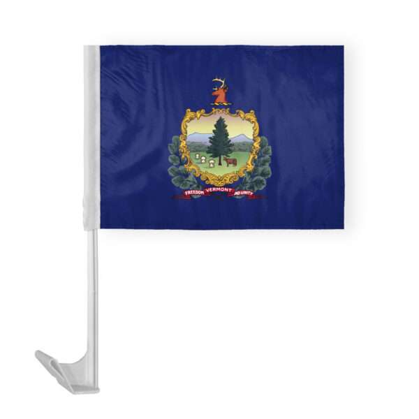 AGAS Vermont State Car Window Flag 12x16 Inch - Printed Polyester