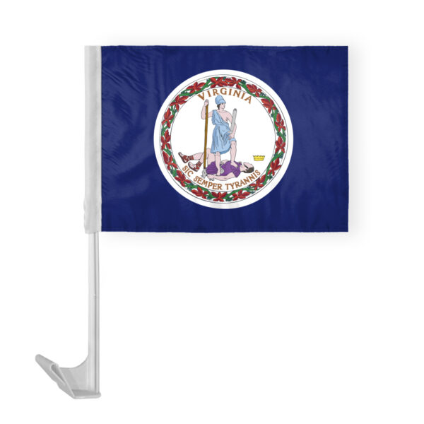 AGAS Virginia State Car Window Flag 12x16 Inch - Printed Polyester