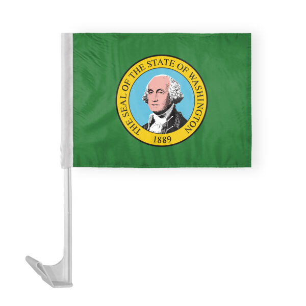 AGAS Washington State Car Window Flag 12x16 Inch - Printed Polyester