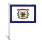 West Virginia State Car Window Flag 10.5x15 inch