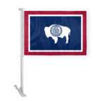 Wyoming State Car Window Flag 10.5x15 inch