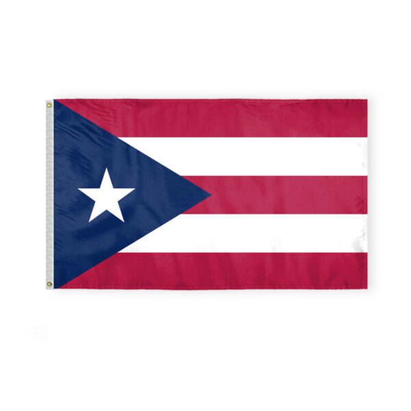AGAS Puerto Rico State Flag 3x5 Ft - Single Sided Polyester - Iron Grommets