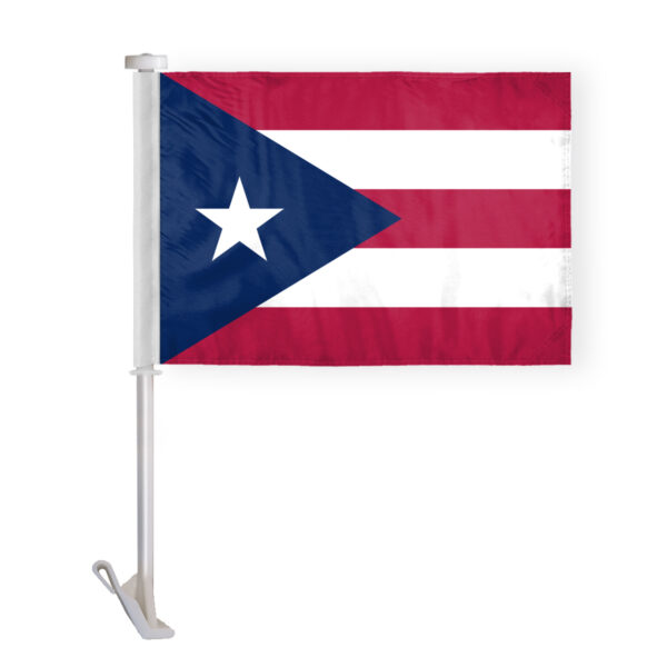 AGAS Puerto Rico State Car Window Flag 10.5x15 inch - Double Side Printed Knitted Polyester