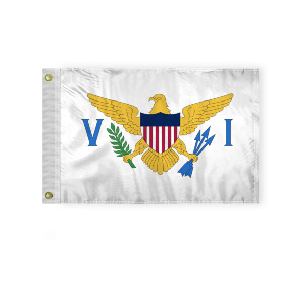 AGAS Virgin Islands State Boat Flag 12x18 Inch - Double Sided Print 200D Nylon