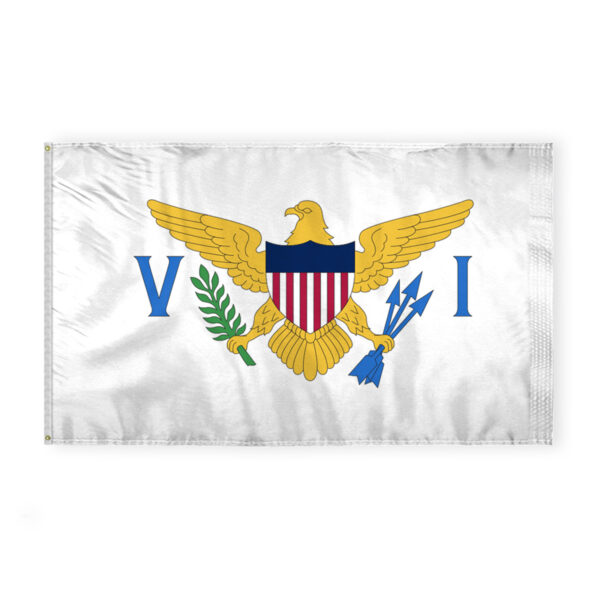 AGAS Virgin Islands State Flag 6x10 Ft - Double Sided Reverse Print On Back 200D Nylon