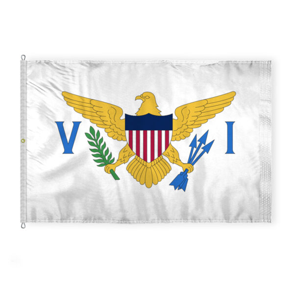 AGAS Virgin Islands State Flag 8x12 Ft - Double Sided Reverse Print On Back 200D Nylon