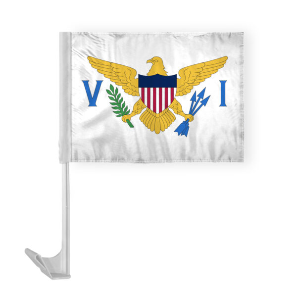 AGAS Virgin Islands State Car Window Flag 12x16 Inch - Printed Polyester