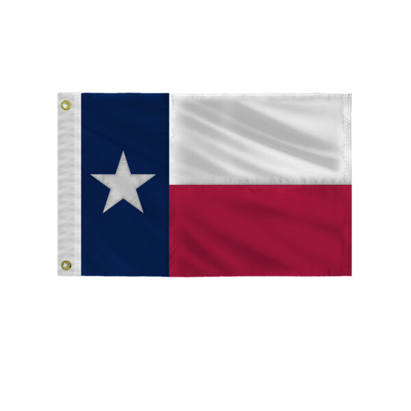 AGAS Texas State 12x18 Inch Flag - Embroidered Sewn on Heavy Duty 200D Nylon Fabric