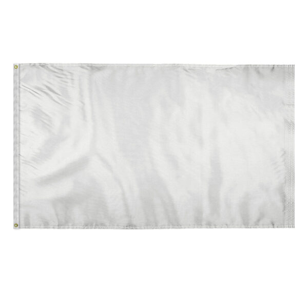 AGAS 5x8 Ft Blank Canvas Polyester Flag - White Color