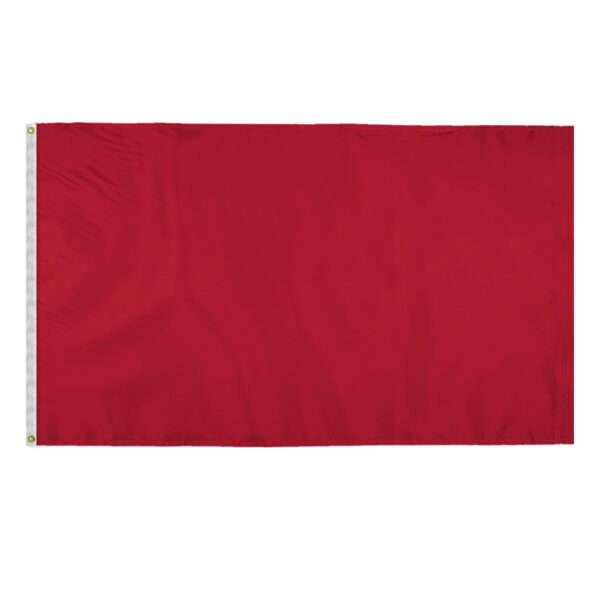AGAS 5x8 Ft Blank Canvas Polyester Flag - Bright Red Color