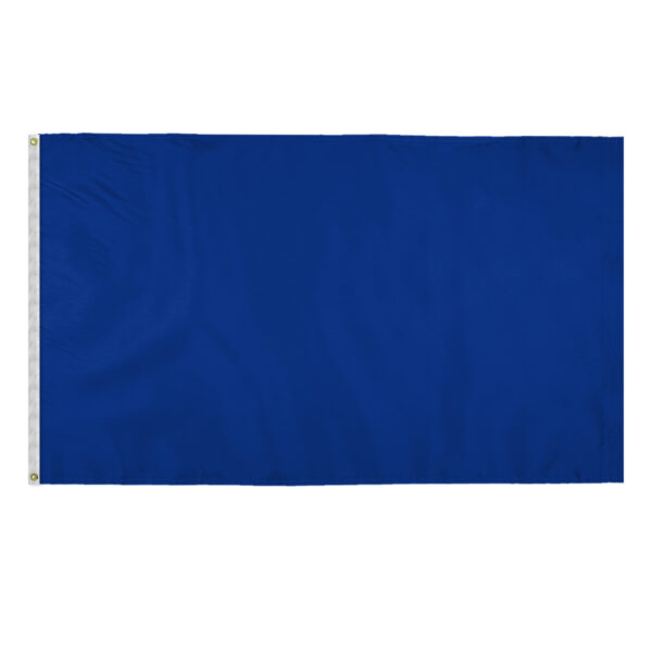 AGAS 5x8 Ft Blank Canvas Polyester Flag - Royal Blue Color - Vivid Color and Fade Proof with Canvas Header & Brass Grommets