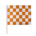 Checkered Racing Flags Orange White Pattern – 24×30 inch