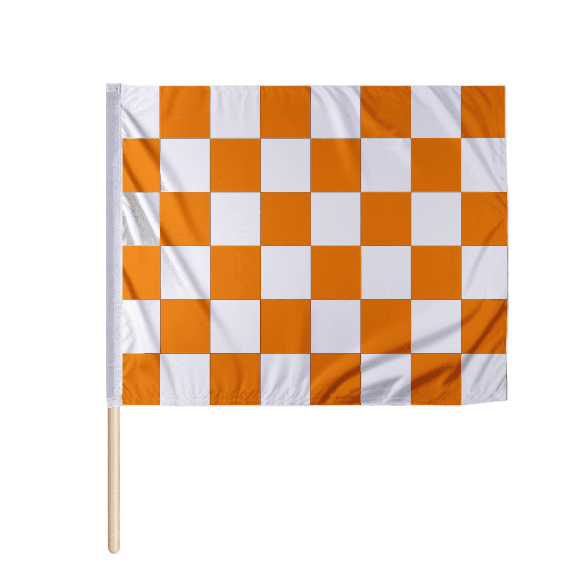 Checkered Racing Flags Orange White Pattern Checkered Racing Flags Orange White Pattern – 24×30 inch