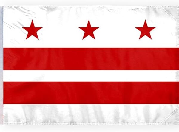AGAS District of Columbia State Motorcycle Flag 6x9 inch
