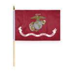 AGAS 12x18 Inch Marine Corps Stick Flags