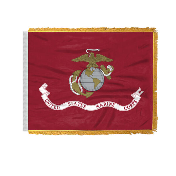 AGAS 4x6 US Marine Corps Military Car Ceremonial Antenna Flag- Single Sided Printed Wrap Knitted Polyester