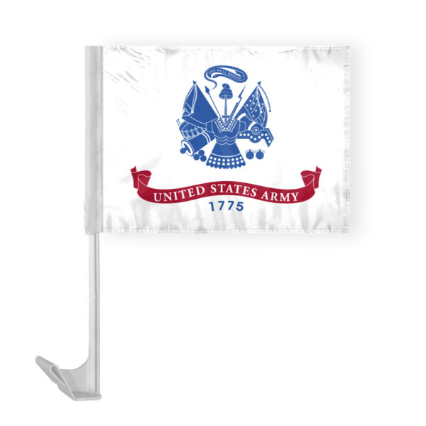 AGAS 12x16 inch US Army Military Car Flag - Attached to 17 inch